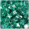 BeadTin Emerald Transparent 13mm Star Plastic Pony Beads (250pcs)